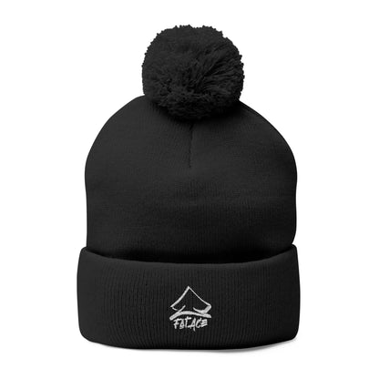 Knit Pom-Pom Beanie-Navy